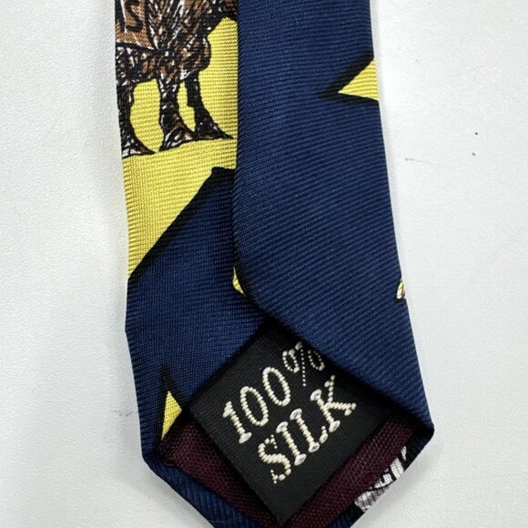 Democratic Political Tie Silk Mike Luckovich Bill Clinton Democrat Saxophone 90s - Picture 5 of 6